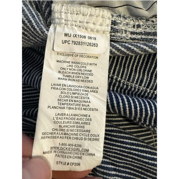 VTG Dickies Womens Carpenter Pants Size 9/29 Blue & White Model CP20R - Picture 11 of 13